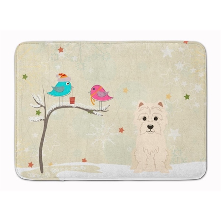 Carolines Treasures Christmas Presents Friends Westie Machine Washable Memory Foam Mat BB2514RUG
